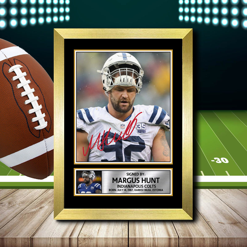 Margus Hunt – Printed Signature NFL Star Print – Margus Hunt