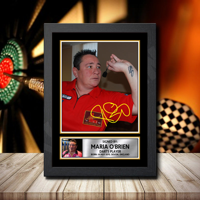 Maria O Brien 2 Printed Signature Darts Star Poster Print Framed Wall Art Gift β Maria O Brien 2 Printed Signature Darts Star Poster Print