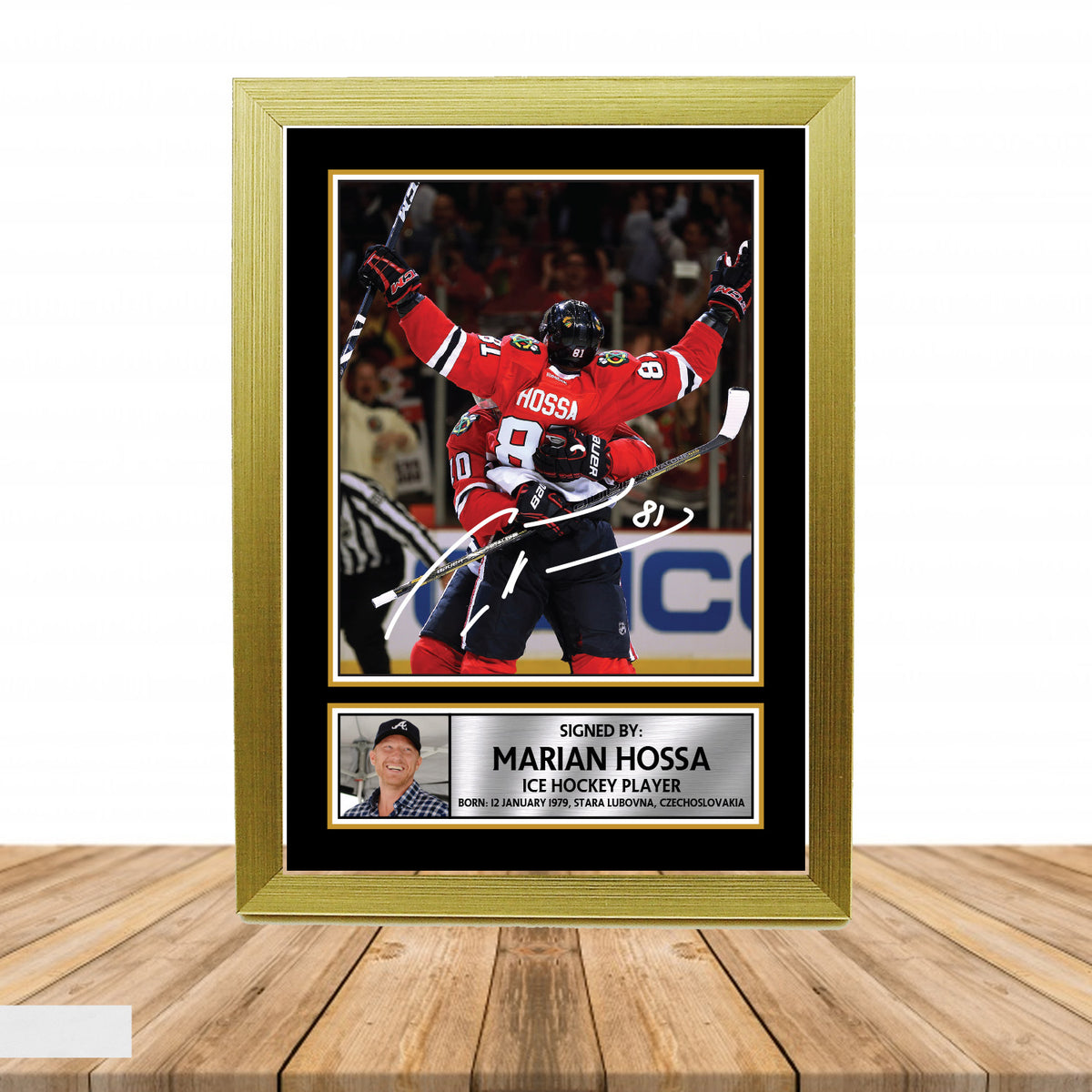 Marian Hossa Ice Hockey Printed Signature Poster Print Gift