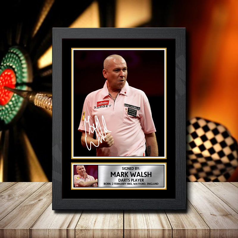 Mark Walsh Printed Signature Darts Star Poster Print Framed Wall Art Gift β Mark Walsh Printed Signature Darts Star Poster Print