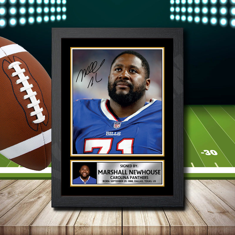 Marshall Newhouse 1 – Printed Signature NFL Star Print – Marshall Newhouse 1