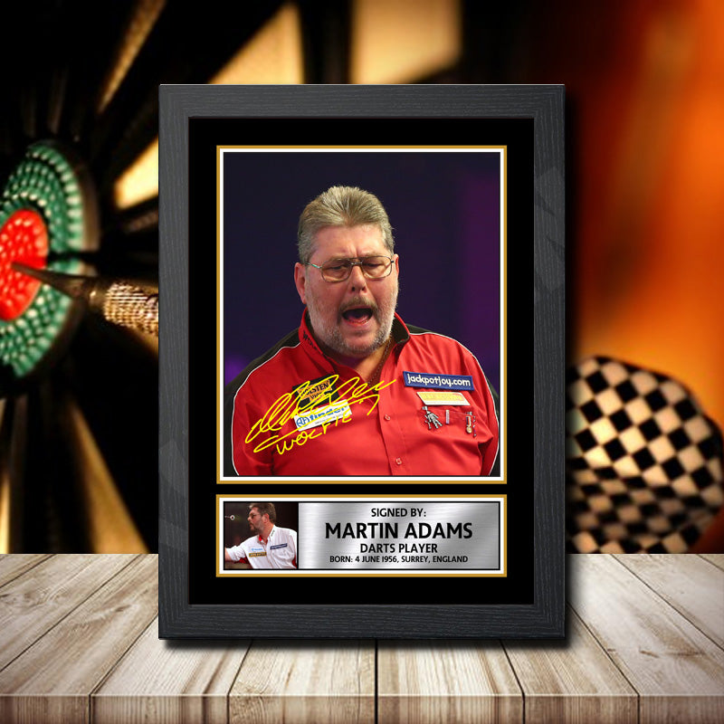 Martin Adams 2 Printed Signature Darts Star Poster Print Framed Wall Art Gift β Martin Adams 2 Printed Signature Darts Star Poster Print