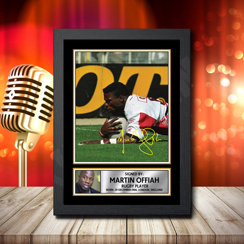 Martin Offiah 2 – Printed Signature Music Star Print – Martin Offiah 2