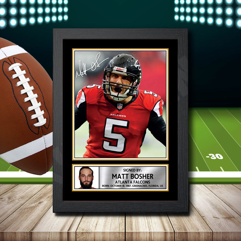 Matt Bosher 1 – Printed Signature NFL Star Print – Matt Bosher 1