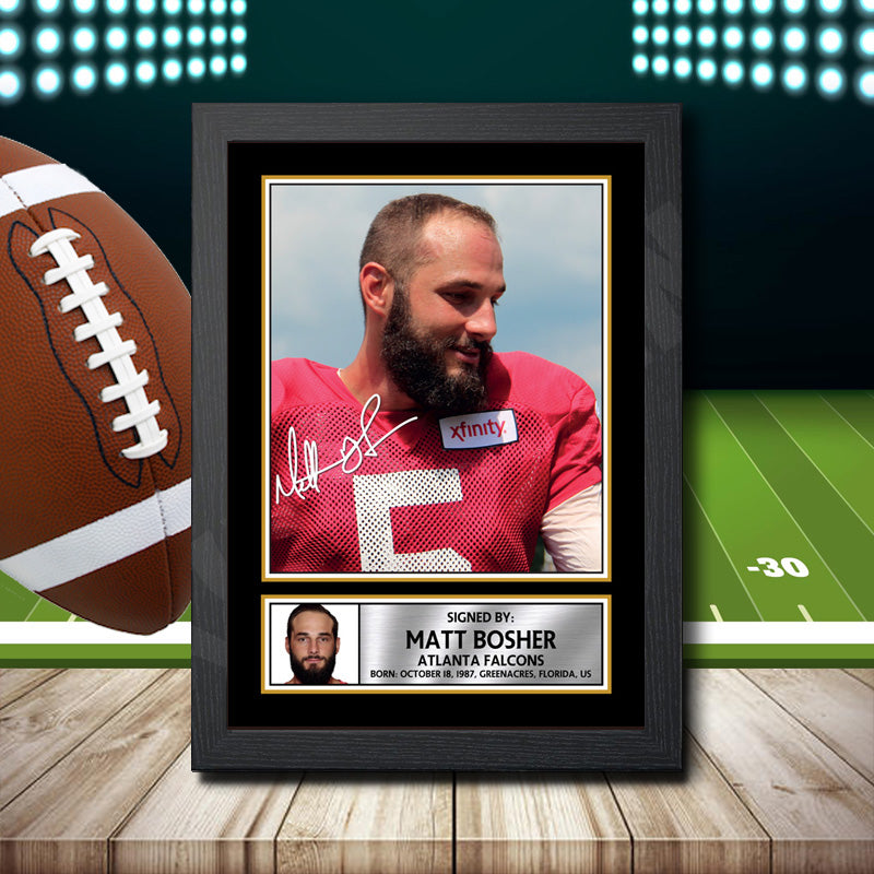 Matt Bosher 2 – Printed Signature NFL Star Print – Matt Bosher 2