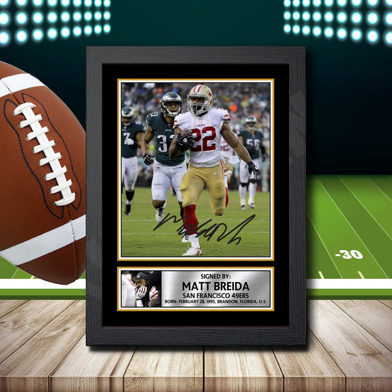 Matt Breida – Printed Signature NFL Star Print – Matt Breida