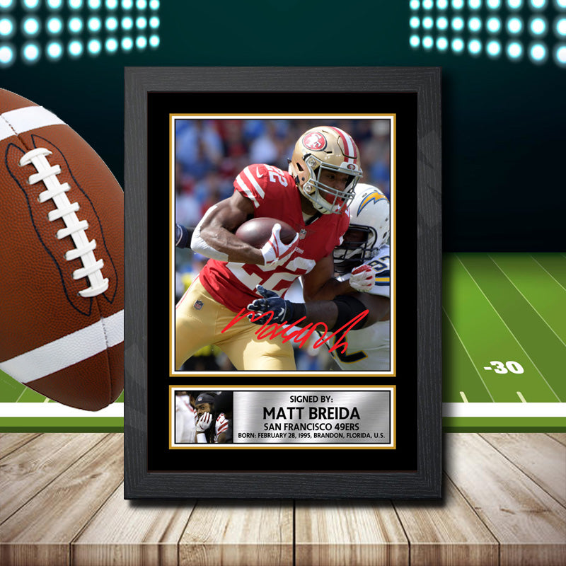 Matt Breida 2 – Printed Signature NFL Star Print – Matt Breida 2