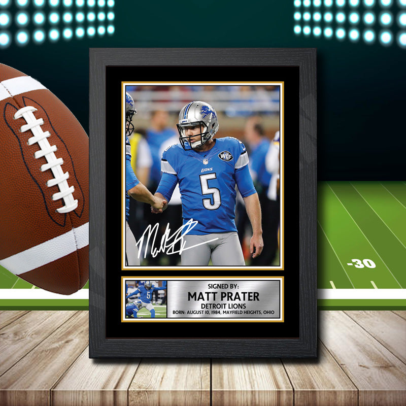 Matt Prater – Printed Signature NFL Star Print – Matt Prater