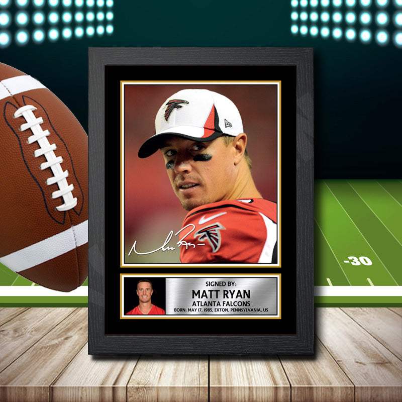 Matt Ryan 2 – Printed Signature NFL Star Print – Matt Ryan 2