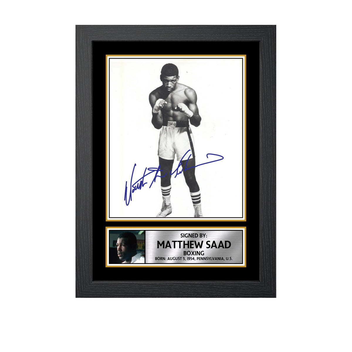 Matthew Saad Muhammad M753 Boxing Printed Signature Poster Print Gift