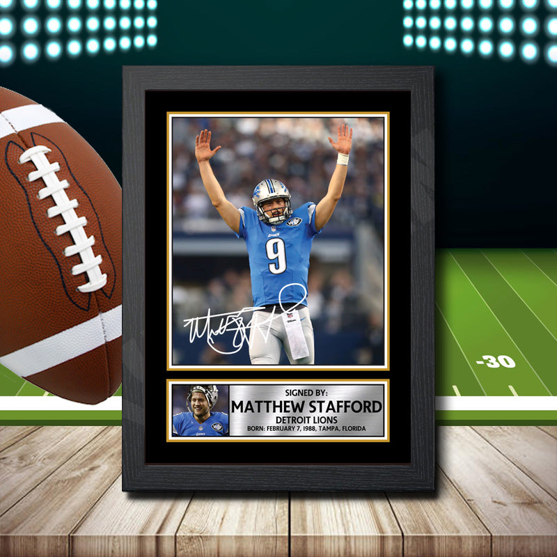Matthew Stafford – Printed Signature NFL Star Print – Matthew Stafford
