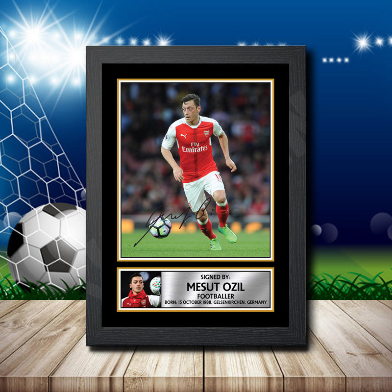 Mesut Ozil 2 Footballer Printed Signature Poster Print Gift