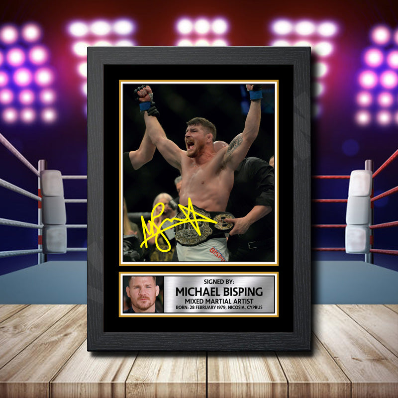 Michael Bisping Printed Signature Ufc Star Poster Print Framed Wall Art Gift – Michael Bisping Printed Signature Ufc Star Poster Print