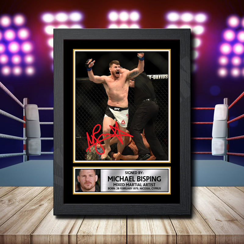 Michael Bisping 2 Printed Signature Ufc Star Poster Print Framed Wall Art Gift β Michael Bisping 2 Printed Signature Ufc Star Poster Print