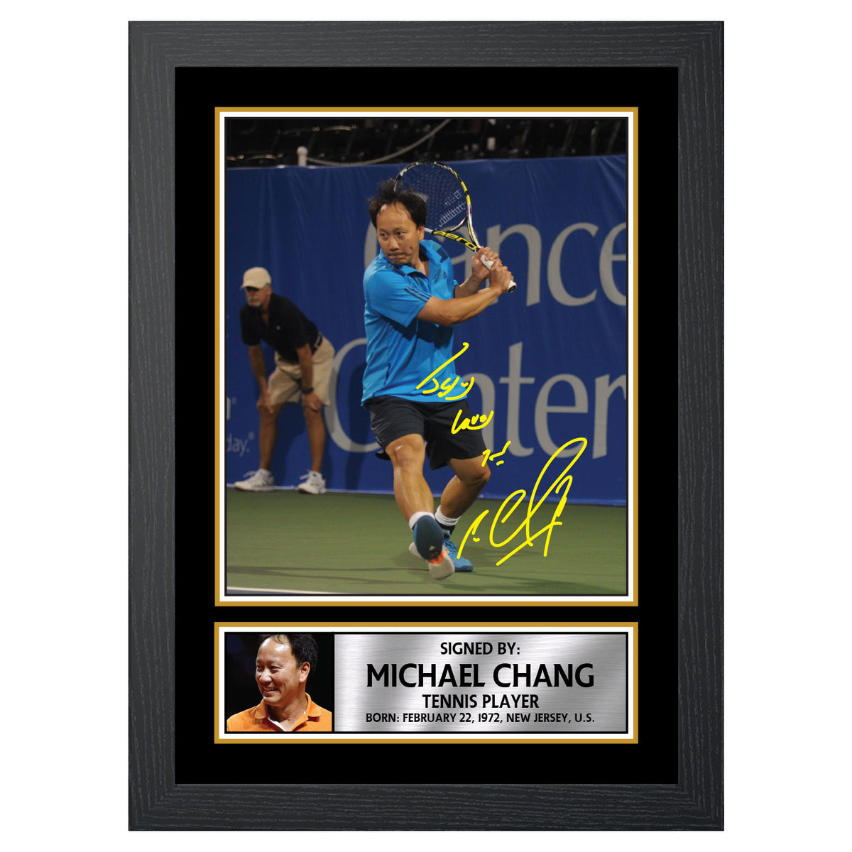 Michael Chang M612 Tennis Player Printed Signature Poster Print Gift
