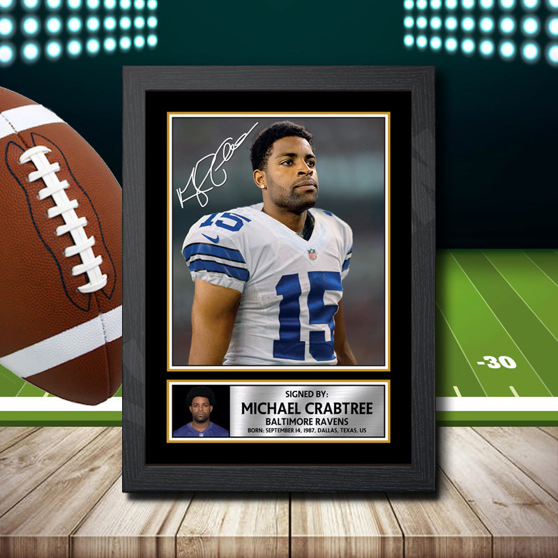 Michael Crabtree 1 – Printed Signature NFL Star Print – Michael Crabtree 1
