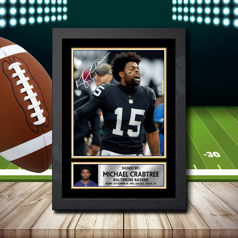Michael Crabtree 2 – Printed Signature NFL Star Print – Michael Crabtree 2