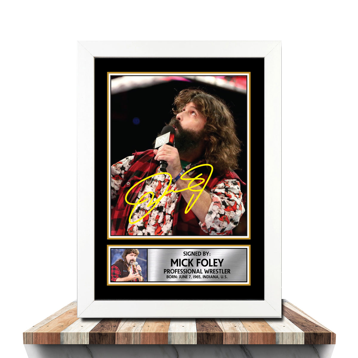 Mick Foley M1045 Wrestling Printed Signature Poster Print Gift