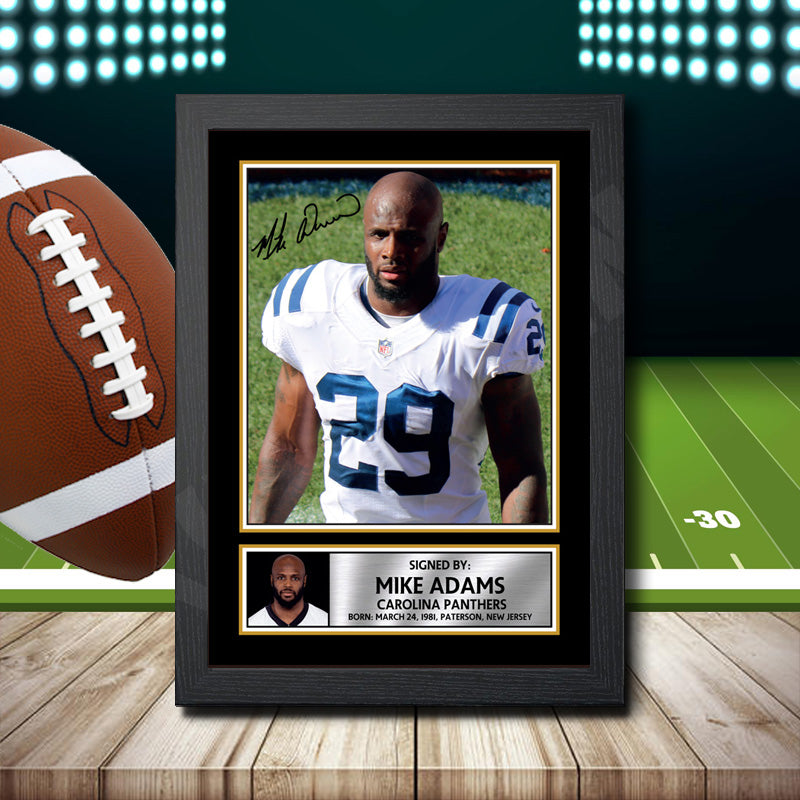 Mike Adams 1 – Printed Signature NFL Star Print – Mike Adams 1