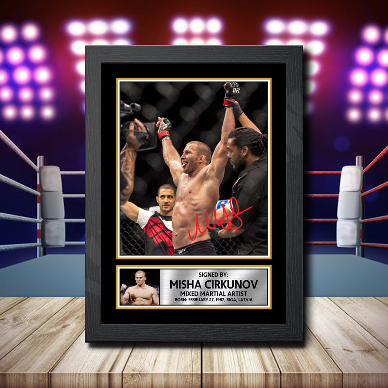 Misha Cirkunov Printed Signature Ufc Star Poster Print Framed Wall Art Gift – Misha Cirkunov Printed Signature Ufc Star Poster Print