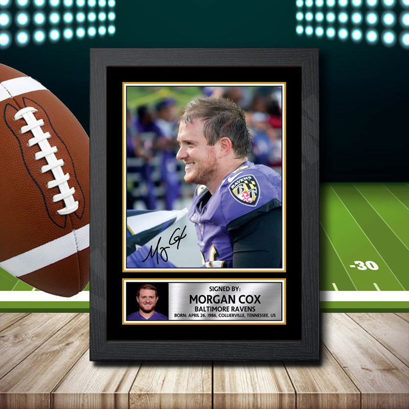 Morgan Cox 2 – Printed Signature NFL Star Print – Morgan Cox 2