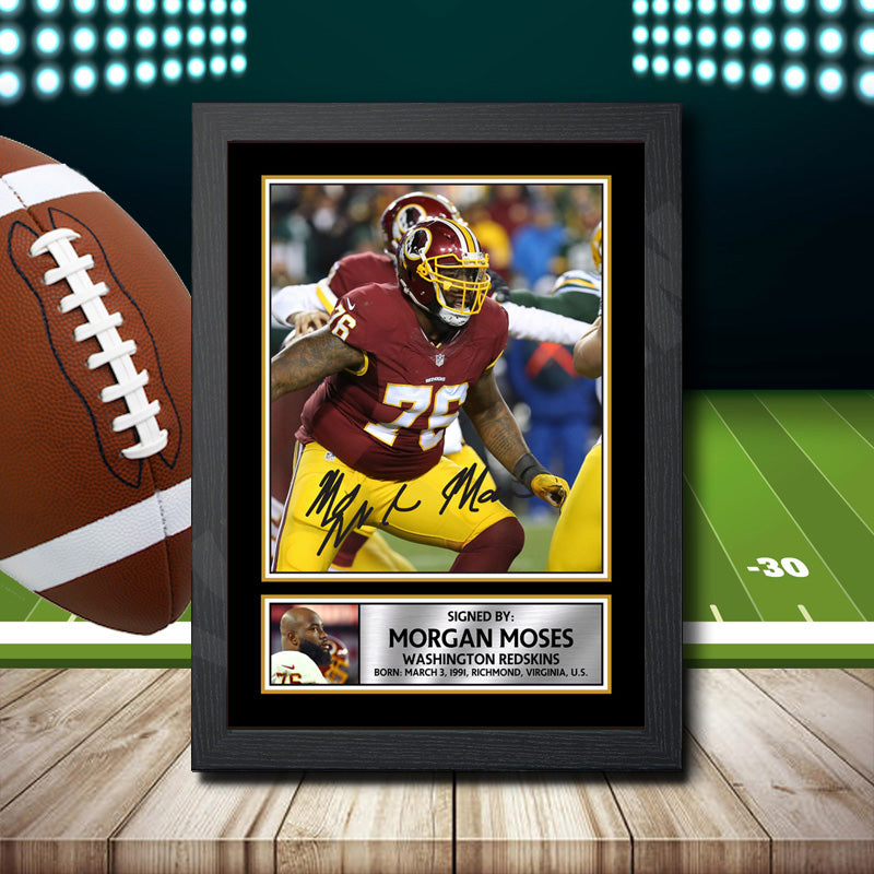 Morgan Moses – Printed Signature NFL Star Print – Morgan Moses