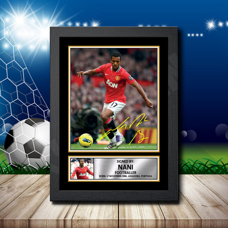 Nani 2 Printed Signature Footballers Star Poster Print Framed Wall Art Gift – Nani 2 Printed Signature Footballers Star Poster Print