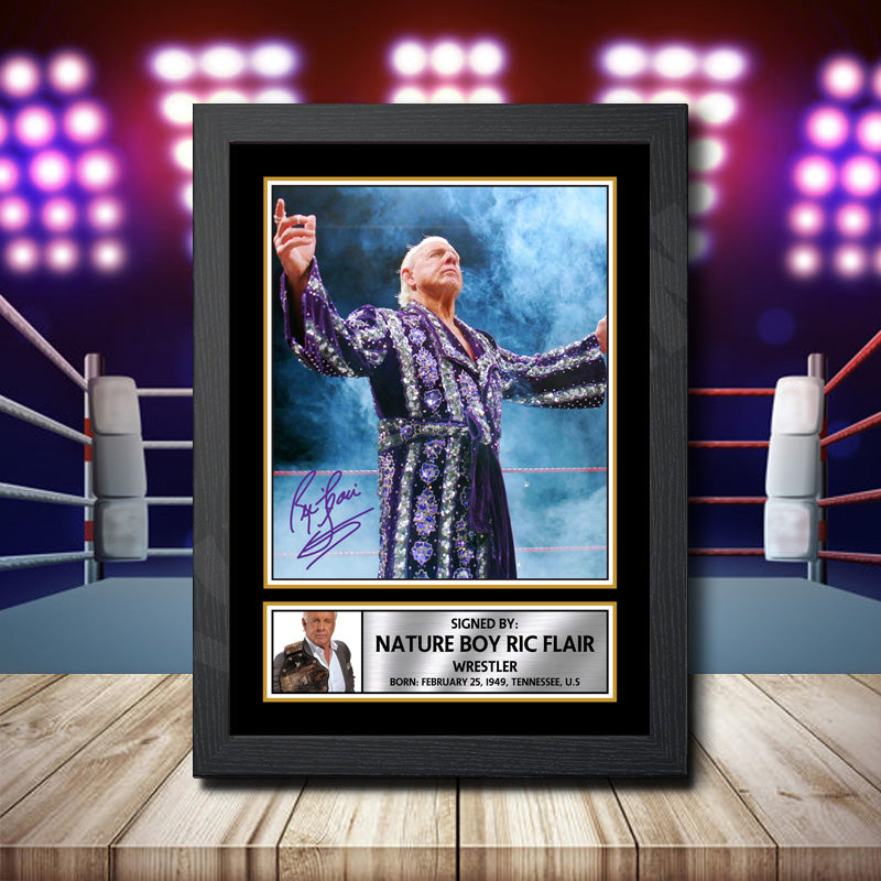 Nature Boy Rik Flair Printed Signature Wwe Star Poster Print Framed Wall Art Gift β Nature Boy Rik Flair Printed Signature Wwe Star Poster Print