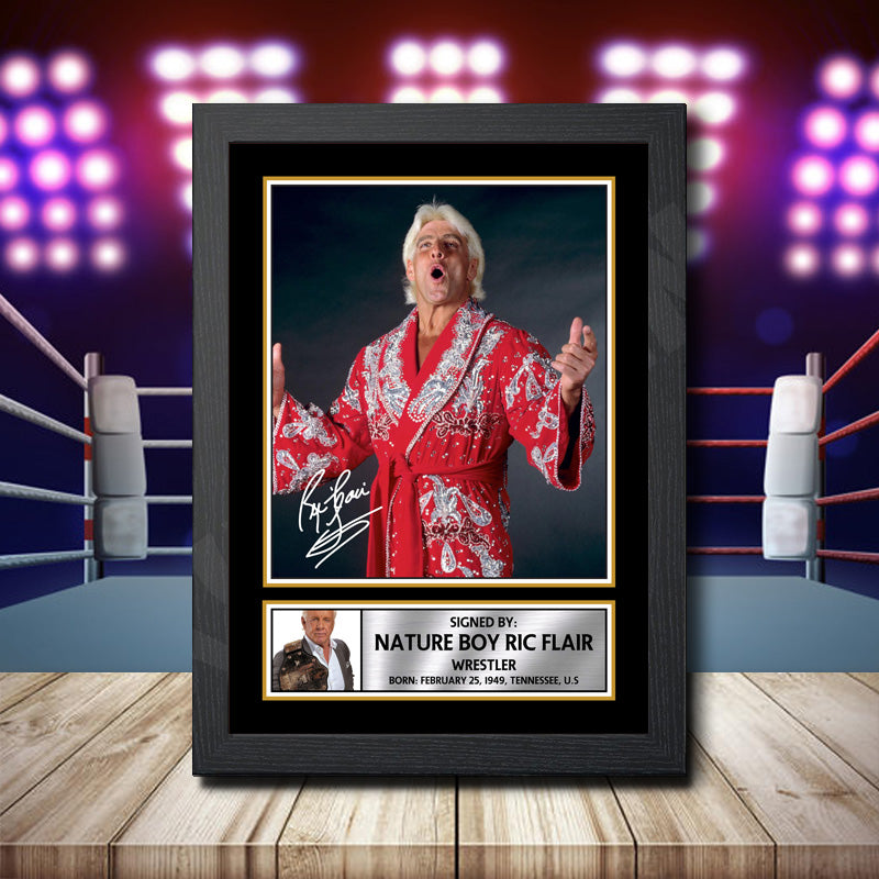 Nature Boy Rik Flair 2 Printed Signature Wwe Star Poster Print Framed Wall Art Gift β Nature Boy Rik Flair 2 Printed Signature Wwe Star Poster Print