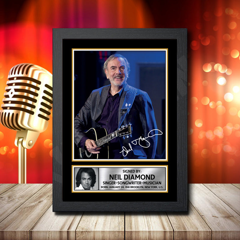 Neil Diamond 2 – Printed Signature Music Star Print – Neil Diamond 2