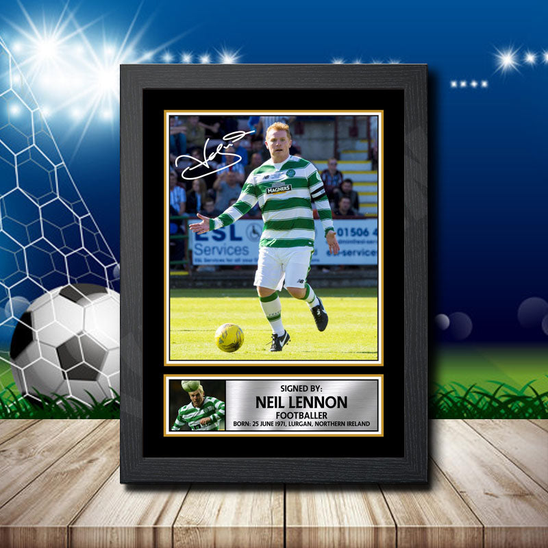 Neil Lennon 2 Printed Signature Footballers Star Poster Print Framed Wall Art Gift – Neil Lennon 2 Printed Signature Footballers Star Poster Print