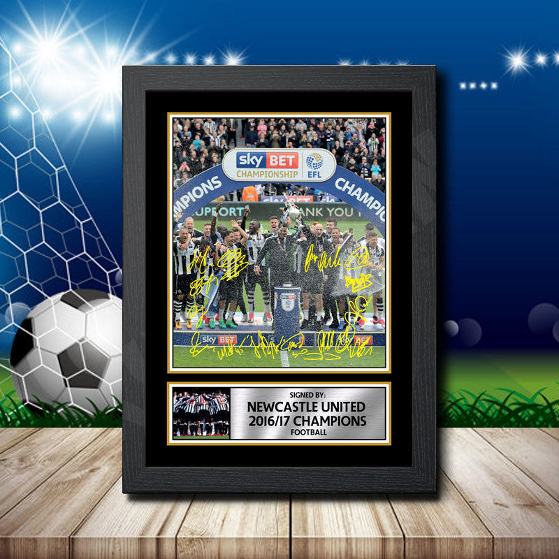 Newcastle United 2016 17 Champions Team Squad 1 Printed Signature Footballers Star Poster Print Framed Wall Art Gift β Newcastle United 2016 17 Champions Team Squad 1 Printed Signature Footballers