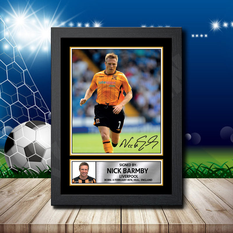 Nick Barmby 1 Printed Signature Footballers Star Poster Print Framed Wall Art Gift – Nick Barmby 1 Printed Signature Footballers Star Poster Print