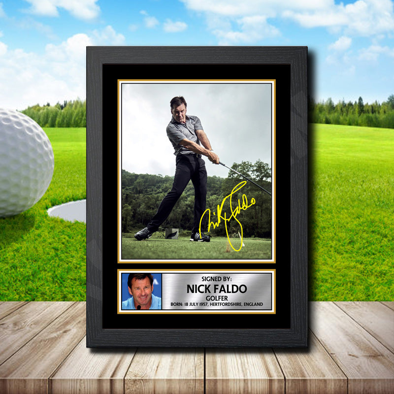 Nick Faldo 2 Printed Signature Golfer Star Poster Print Framed Wall Art Gift – Nick Faldo 2 Printed Signature Golfer Star Poster Print
