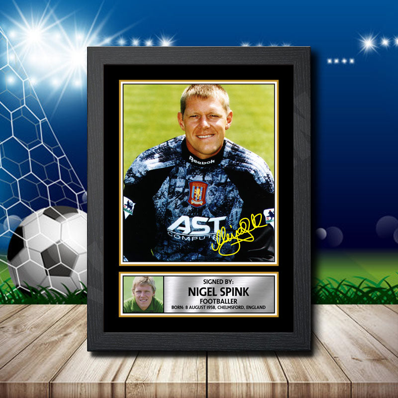 Nigel Spink Printed Signature Footballers Star Poster Print Framed Wall Art Gift – Nigel Spink Printed Signature Footballers Star Poster Print