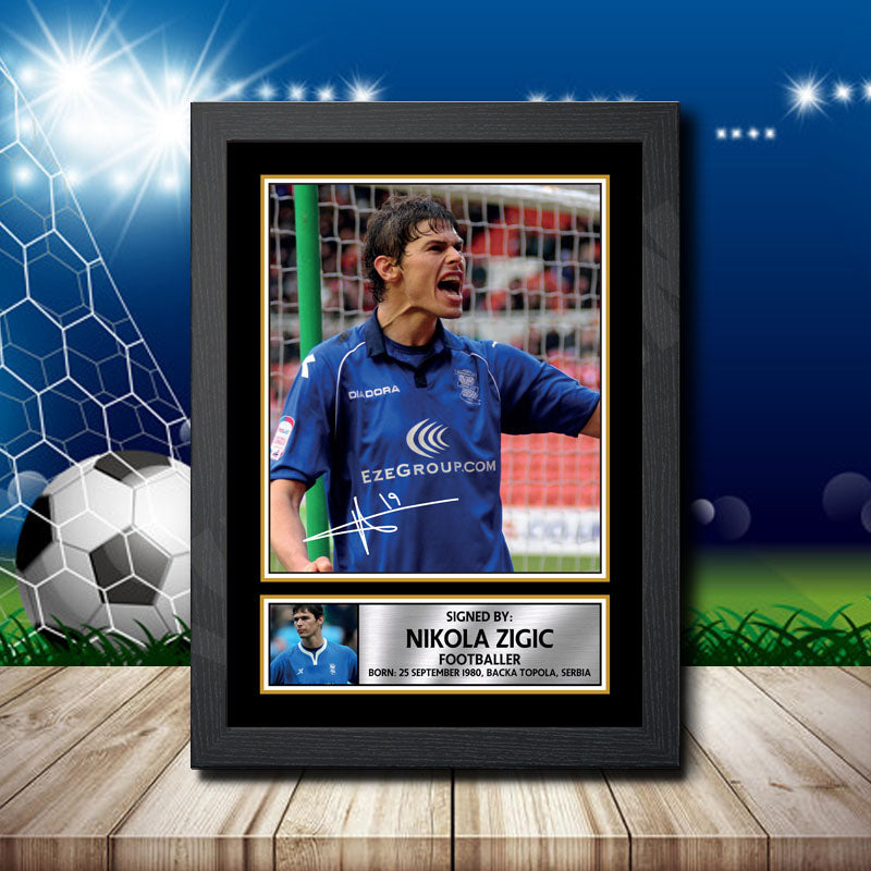 Nikola Zigic 2 Printed Signature Footballers Star Poster Print Framed Wall Art Gift – Nikola Zigic 2 Printed Signature Footballers Star Poster Print