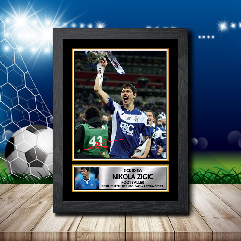 Nikola Zigic 1 Printed Signature Footballers Star Poster Print Framed Wall Art Gift – Nikola Zigic 1 Printed Signature Footballers Star Poster Print