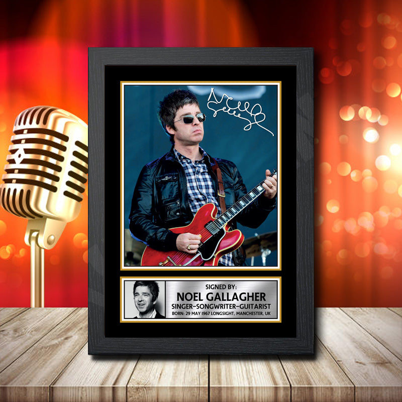 Noel Gallagher 1 β Printed Signature Music Star Print β Noel Gallagher 1
