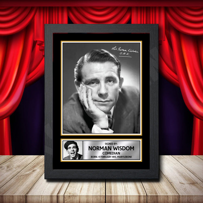 Norman Wisdom Printed Signature Comedy Star Poster Print Framed Wall Art Gift β Norman Wisdom Printed Signature Comedy Star Poster Print