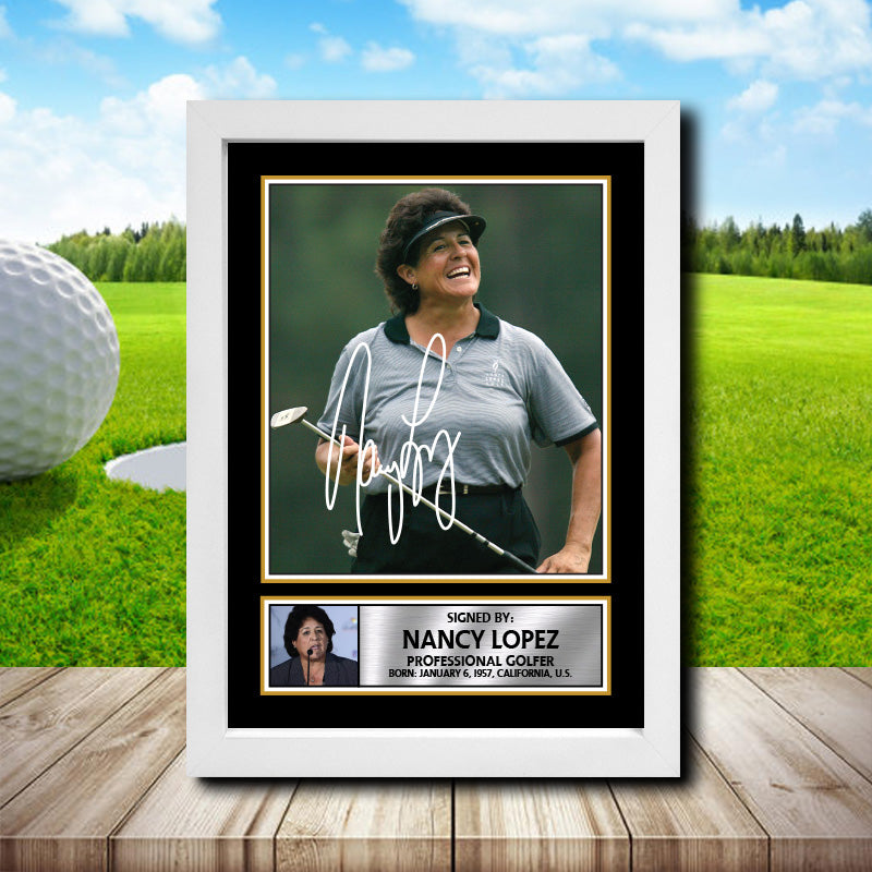 Nancy Lopez 2 Golf Printed Signature Poster Print Gift