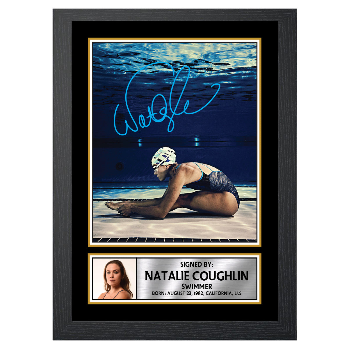 Natalie Coughlin M478 Swimmer Printed Signature Poster Print Gift