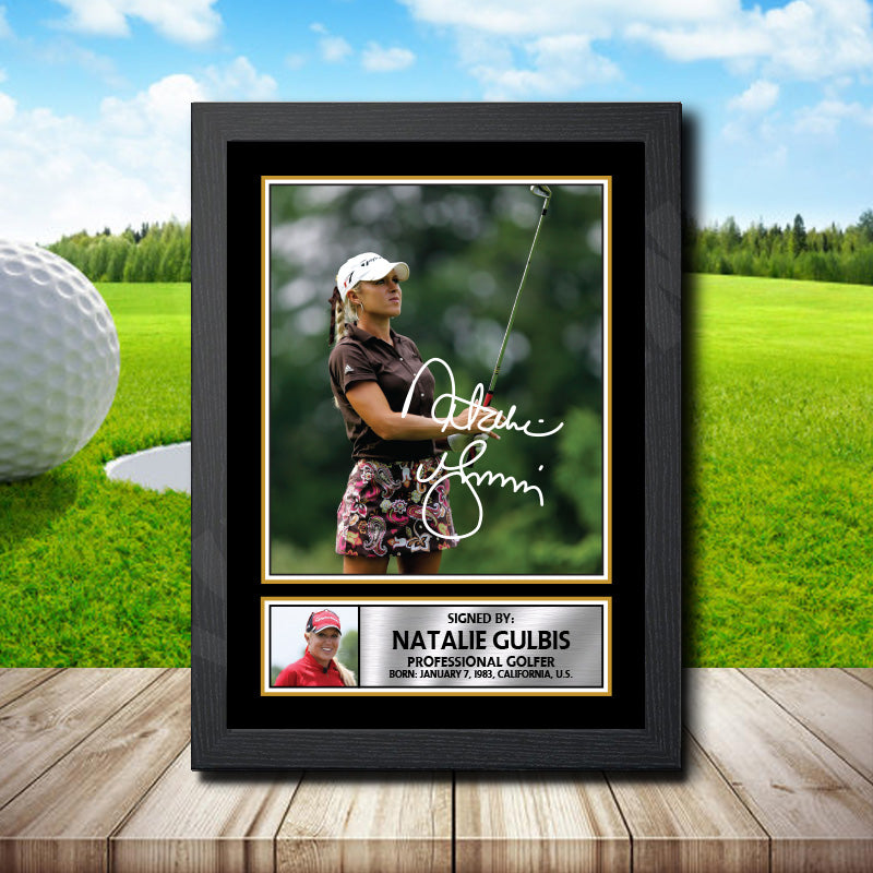 Natalie Gulbis Golf Printed Signature Poster Print Gift