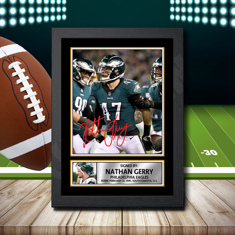 Nathan Gerry – Printed Signature NFL Star Print – Nathan Gerry