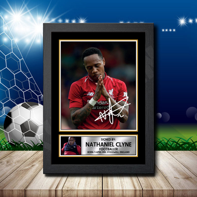 Nathaniel Clyne 2 Printed Signature Footballers Star Poster Print Framed Wall Art Gift – Nathaniel Clyne 2 Printed Signature Footballers Star Poster Print