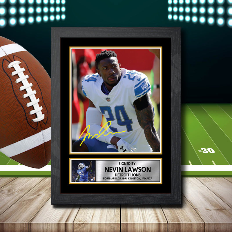 Nevin Lawson – Printed Signature NFL Star Print – Nevin Lawson