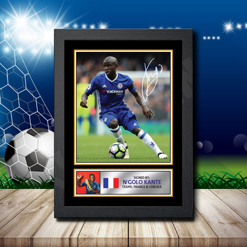 Ngolo Kante Printed Signature Footballers Star Poster Print Framed Wall Art Gift β Ngolo Kante Printed Signature Footballers Star Poster Print