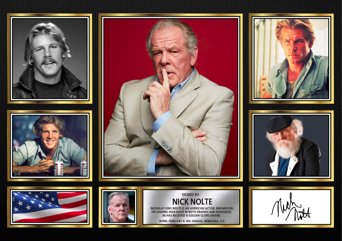 Nick Nolte – Printed Signature Television Star Print – Nick Nolte – A4 Poster