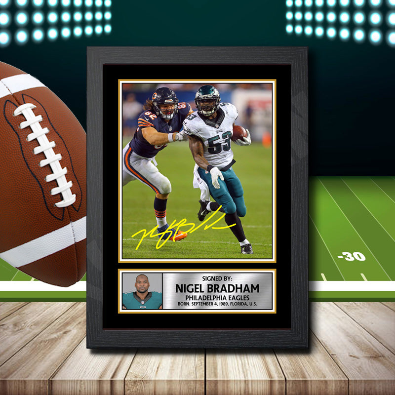 Nigel Bradham – Printed Signature NFL Star Print – Nigel Bradham