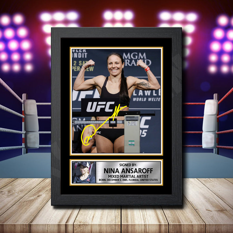 Nina Ansaroff Printed Signature Ufc Star Poster Print Framed Wall Art Gift – Nina Ansaroff Printed Signature Ufc Star Poster Print