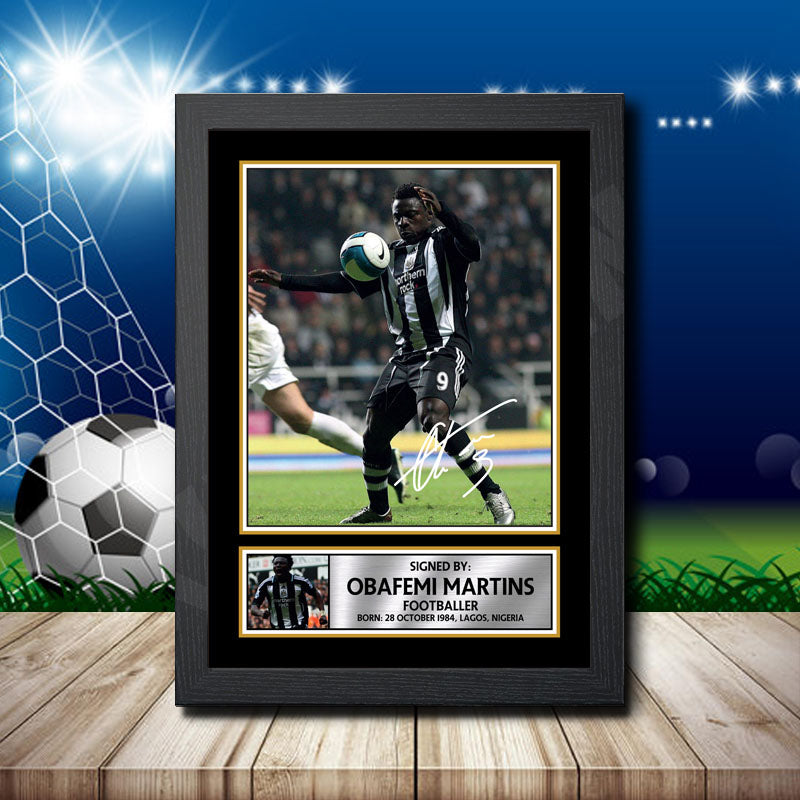 Obafemi Martins 2 Printed Signature Footballers Star Poster Print Framed Wall Art Gift β Obafemi Martins 2 Printed Signature Footballers Star Poster Print